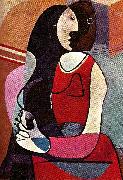 pablo picasso sittande kvinna painting